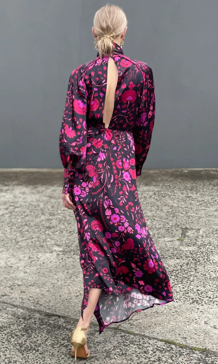 Sabina Musayev Elodia Dress - Black Floral